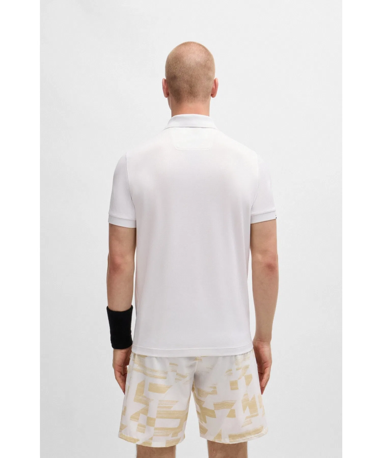 Поло BOSS x Matteo Berrettini Slim Fit из эластичной сетки — фото 3