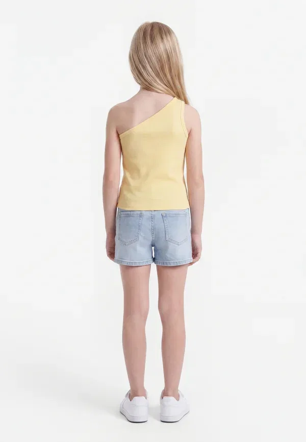 Топ Koglucky oneshoulder 3 pack top Only Girls, светло-голубой/черный/светло-желтый — фото 2