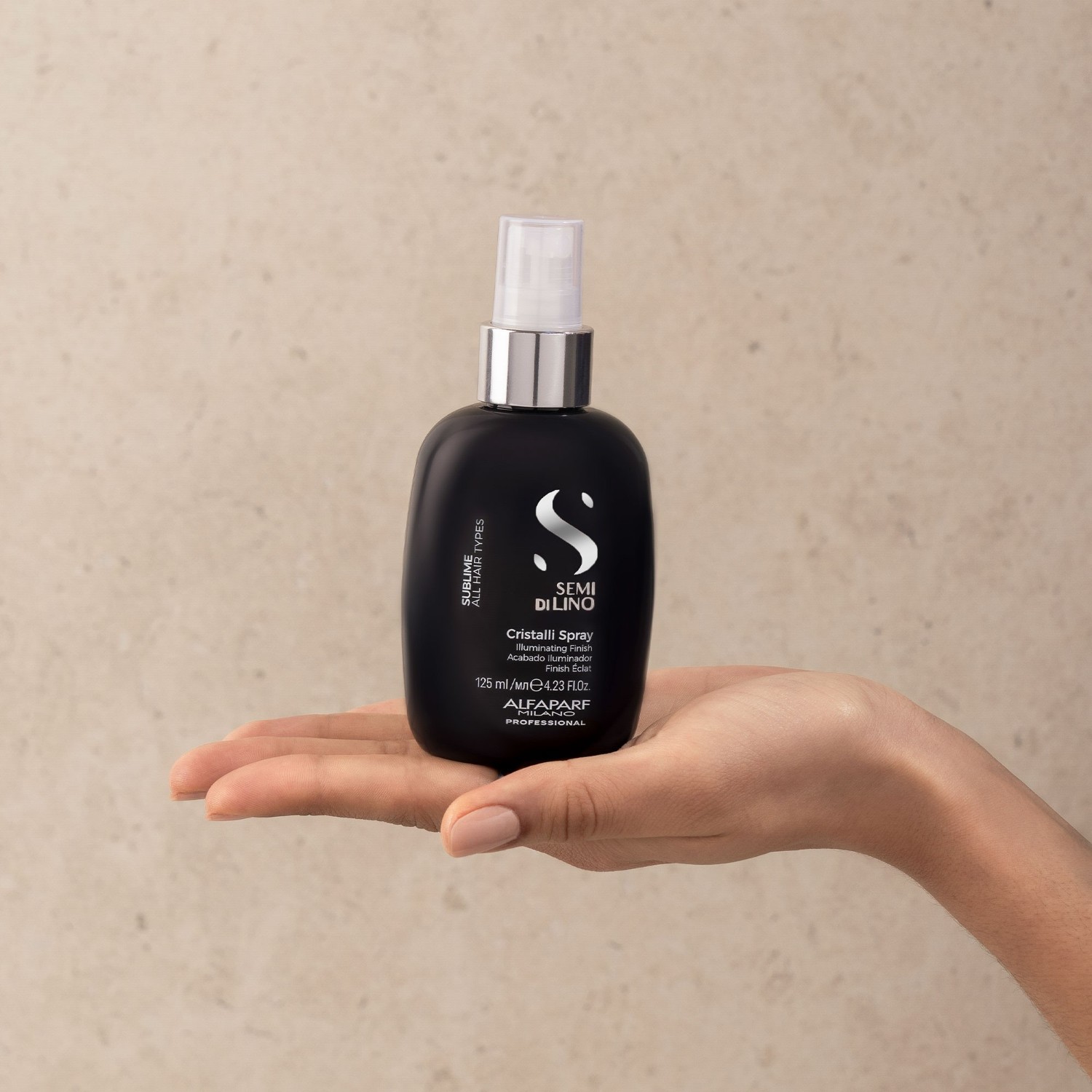 Лак для волос semi di lino sublime cristalli spray Alfaparf Milano, объем 125 мл — фото 3