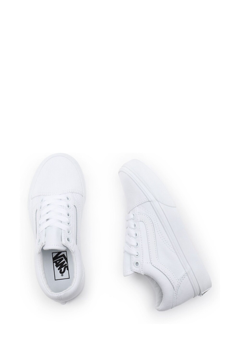 Спортивная обувь старой школы для девочек Vans, белый — фото 2