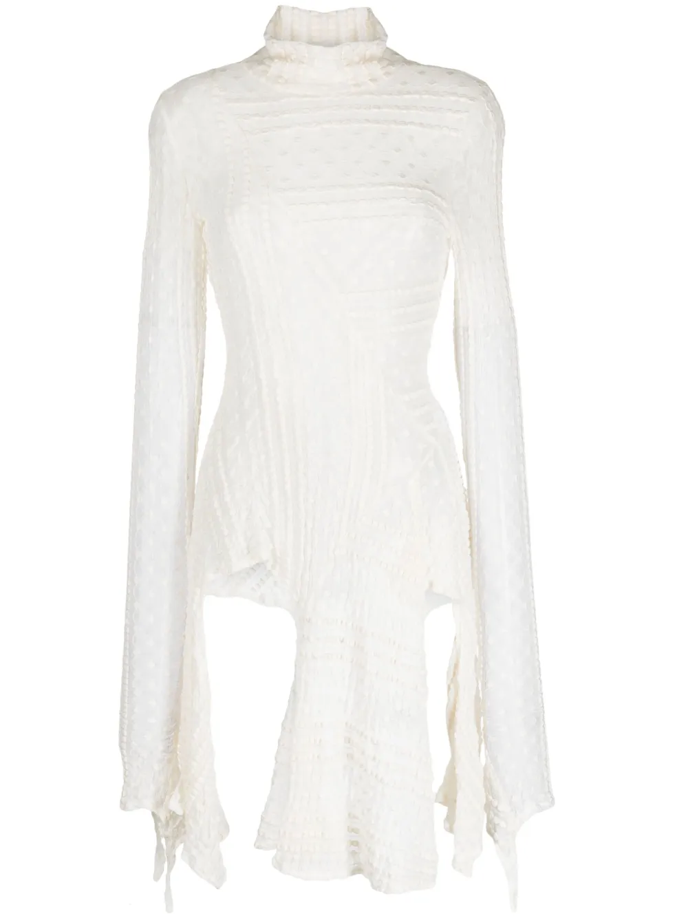 

Топ асимметричного кроя с высоким воротником ANOUKI, белый