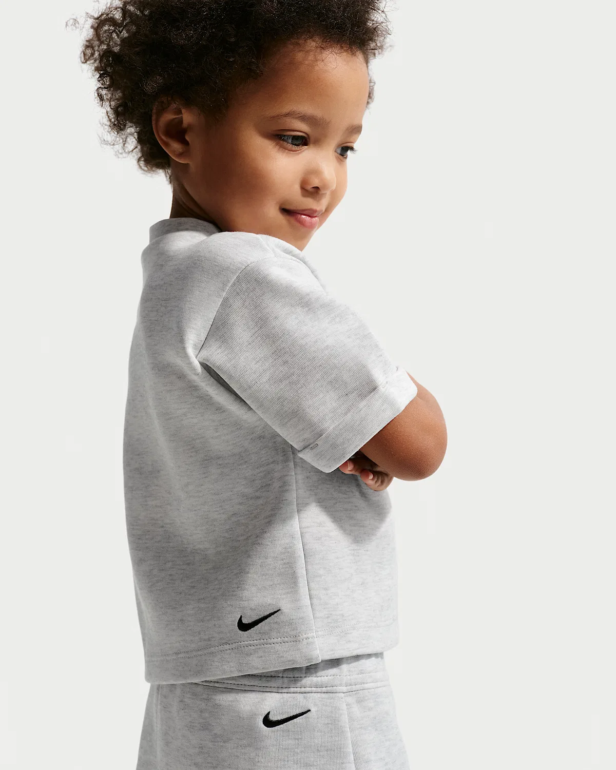 Детский спортивный костюм Nike Toddler Tech Fleece (юбка + топ), Grey — фото 3