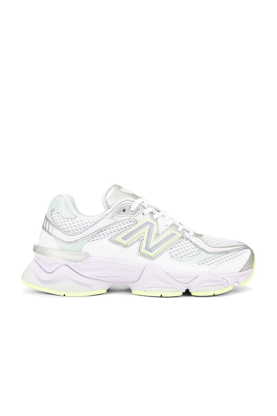 

Кроссовки женские 9060 New Balance, цвет White, Silver Metallic, Taro, & Clay Ash