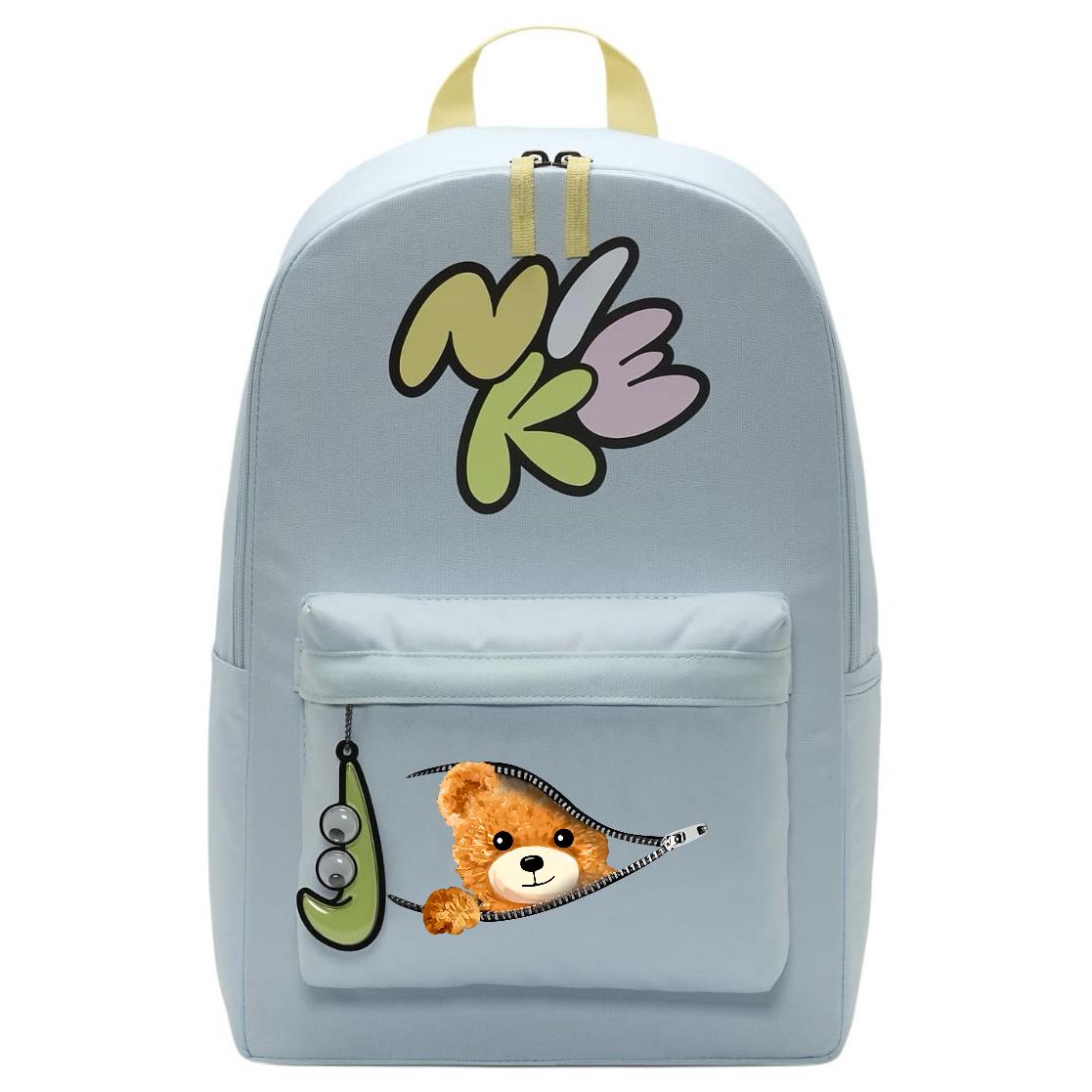

Nike Тканевый рюкзак женский ледниково-голубой и нежно-желтый и светло-лимонный, Zip Closure Bear
