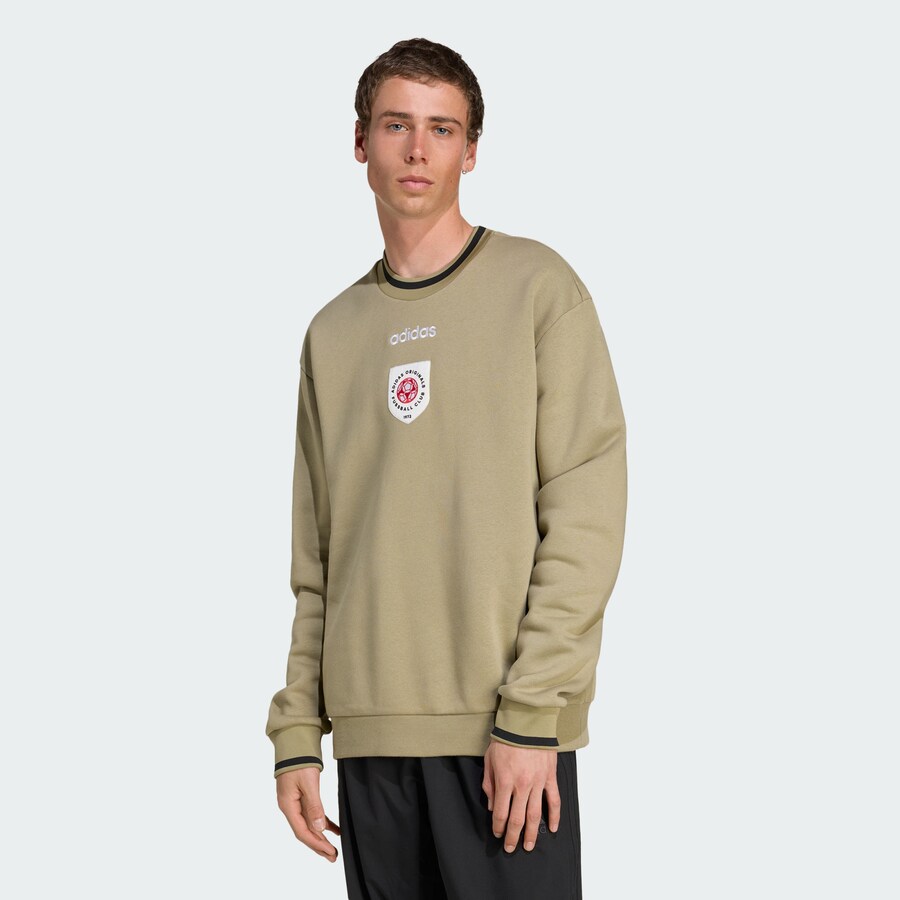 Толстовка ADIDAS ORIGINALS Badge Crewneck, Khaki — фото 2