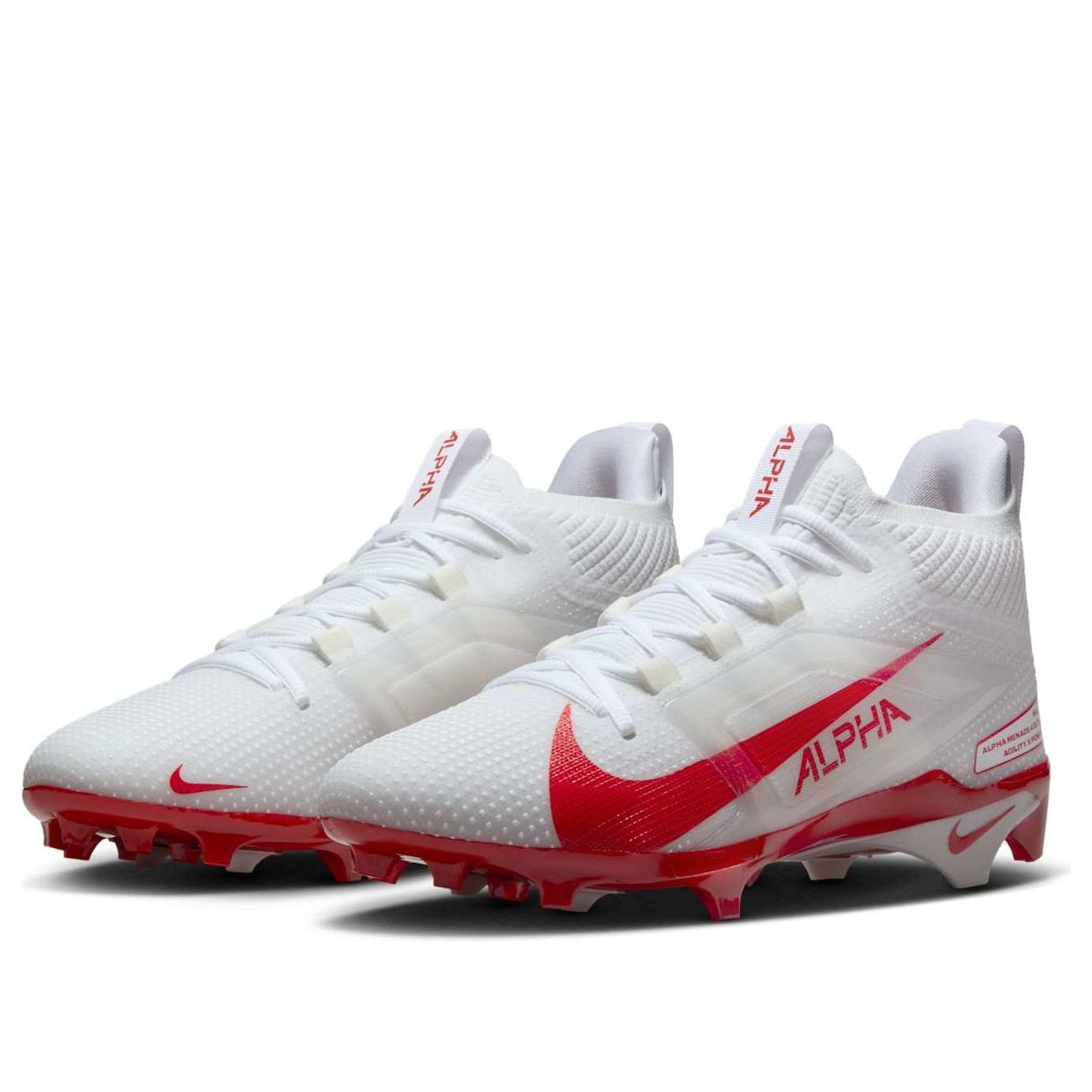 Кроссовки Nike Alpha Menace 4 Elite 'White University Red Photon Dust' — фото 4
