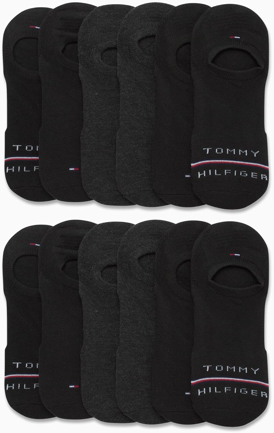 Мужские спортивные носки Tommy Hilfiger - носки Cushion, непромокаемые (12 шт.), Black/Grey — фото 3