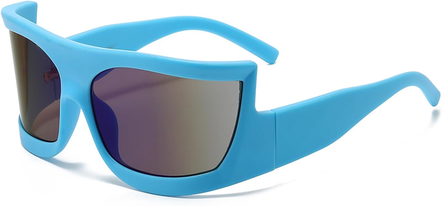 

Willochra — большие квадратные солнцезащитные очки в стиле панк для женщин, модные спортивные очки в стиле Y2K, большие, роскошные, дизайнерские, с защитой от УФ-излучения UV400, C5