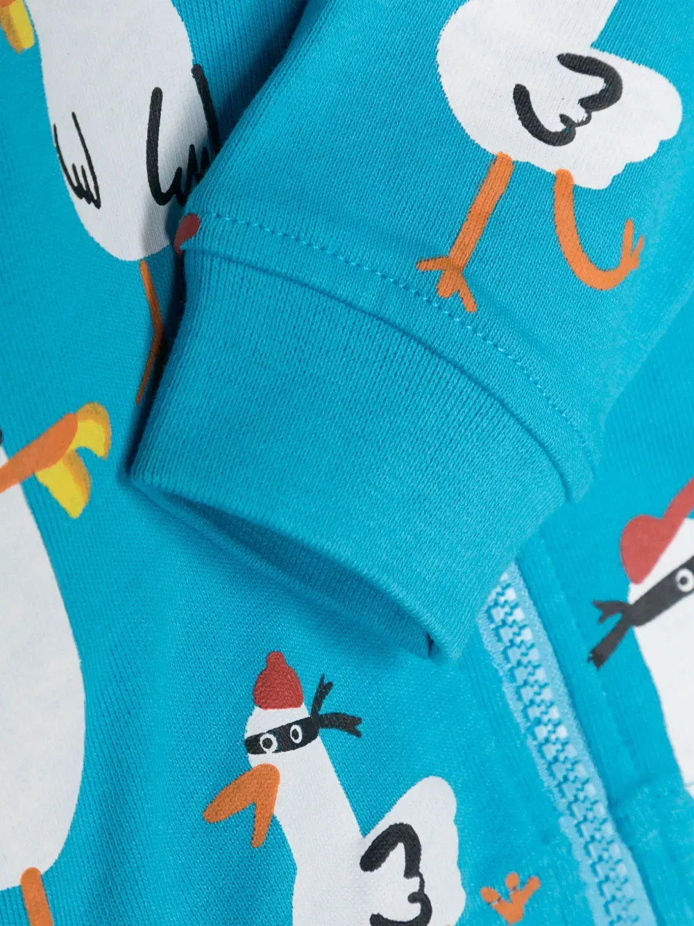 Хлопковая толстовка «Бандит-чайка» Stella Mccartney Kids, синий — фото 3