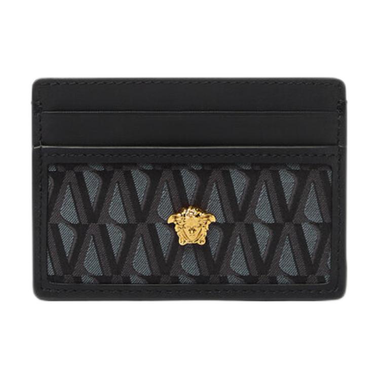 

VERSACE Кардхолдер La Medusa из полиэстера с хлопком, мужской, черный