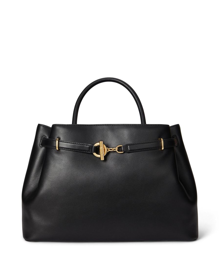 

Большая кожаная сумка-портфель Blaike Lauren Ralph Lauren, Black