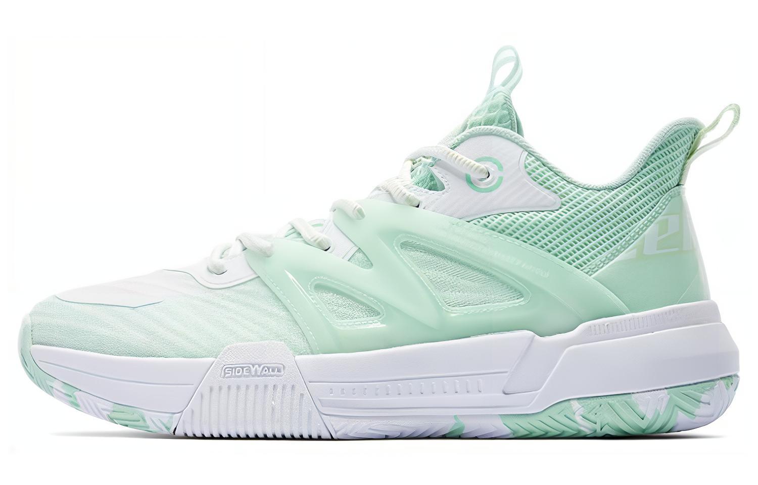 

QIAODAN Амортизирующие баскетбольные кроссовки Mid Top для мужчин с противоскользящими и износостойкими свойствами, Green