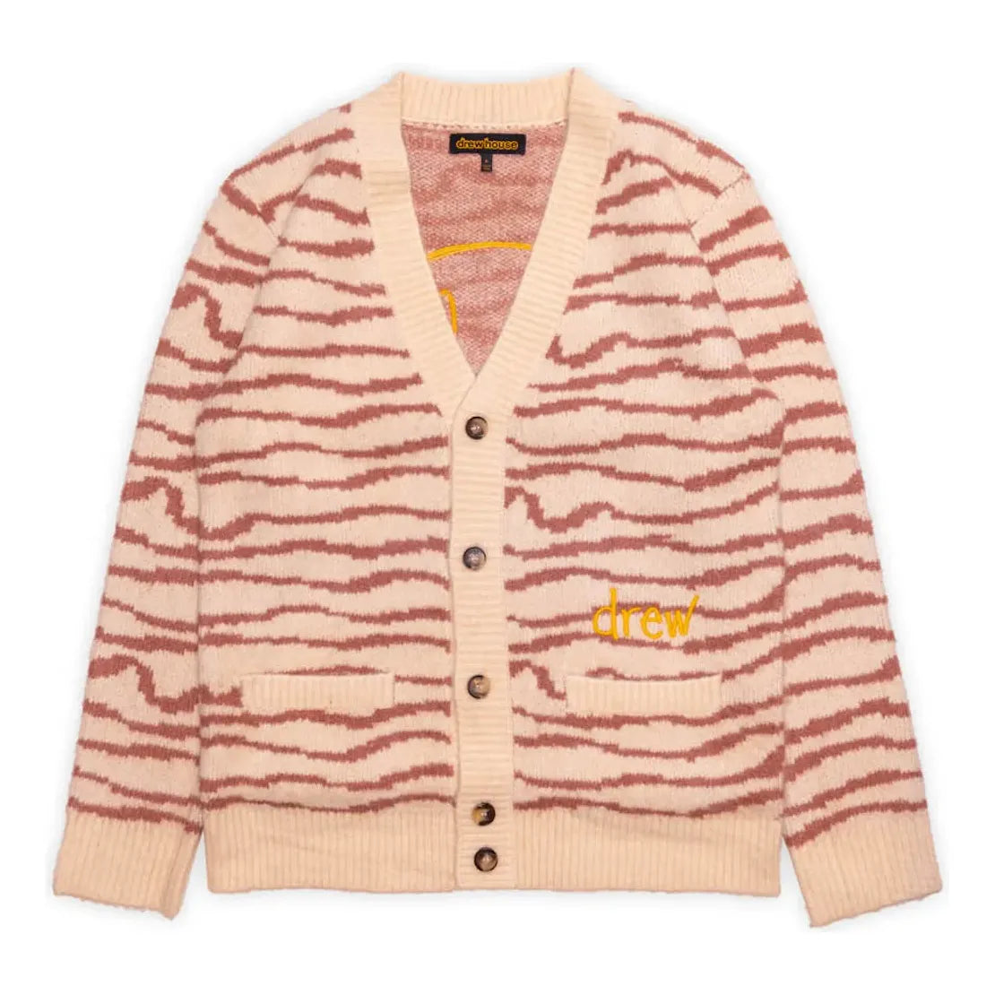 

Кардиган Drew House Sketch Mascot Squiggle Cardigan 'Ivory Mauve' DR-FW21-054, желто-коричневый