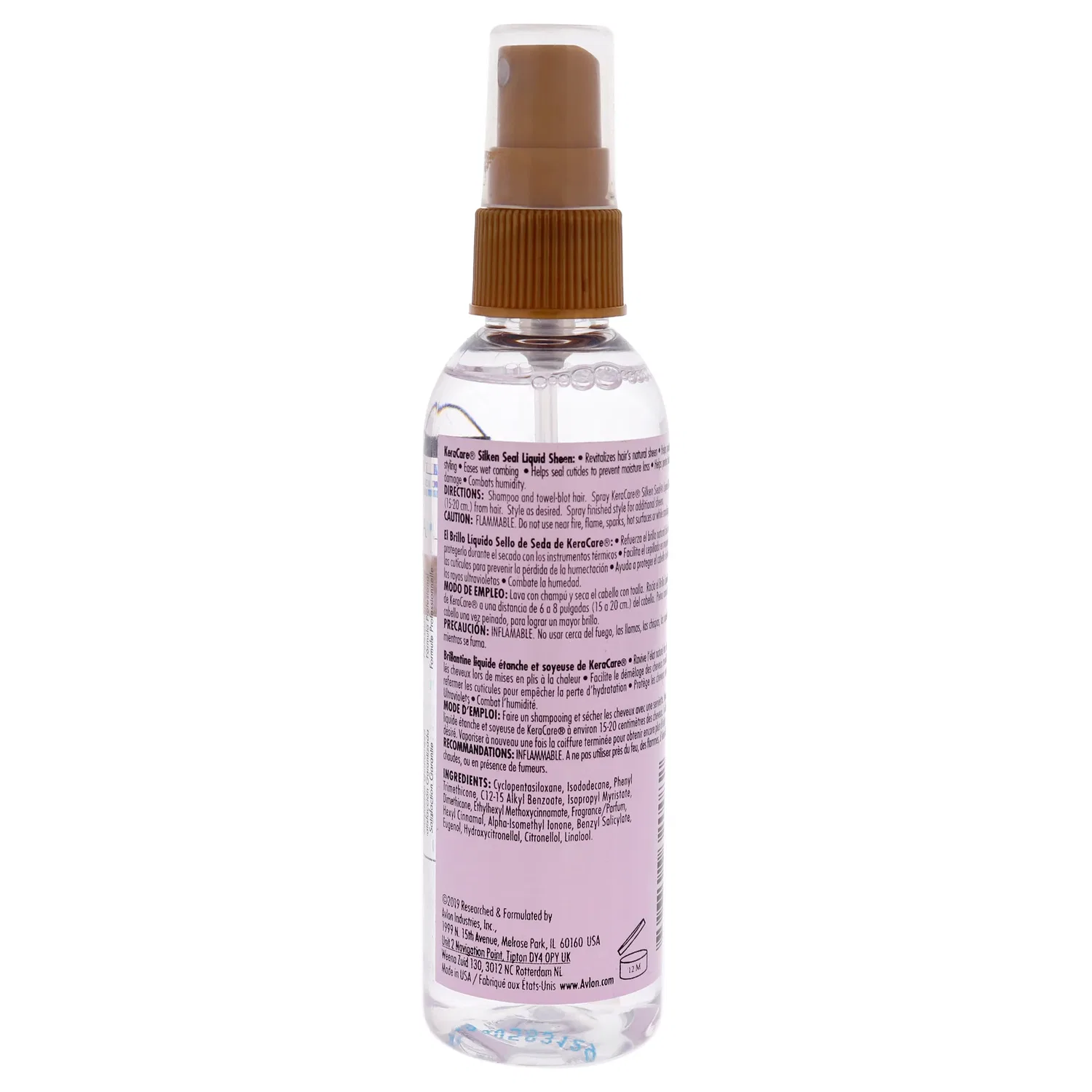 KeraCare Silken Seal Liquid Sheen by Avlon for Unisex - 4 oz Spray, Clear — фото 2