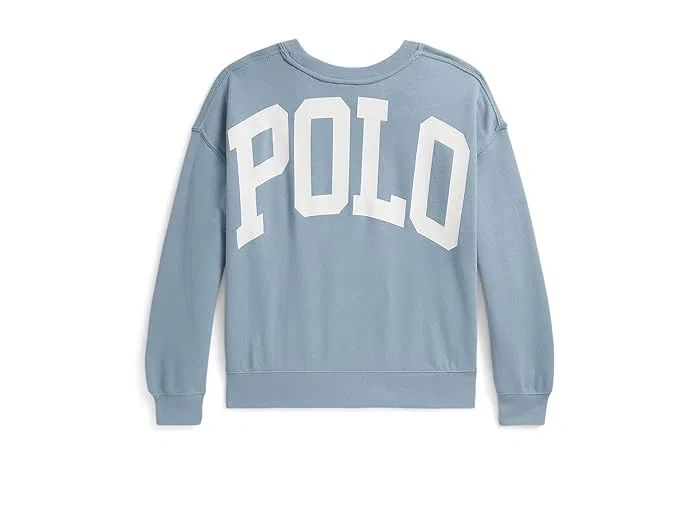 Свитшот с логотипом Logo Terry Polo Ralph Lauren Kids, Vessel Blue — фото 2