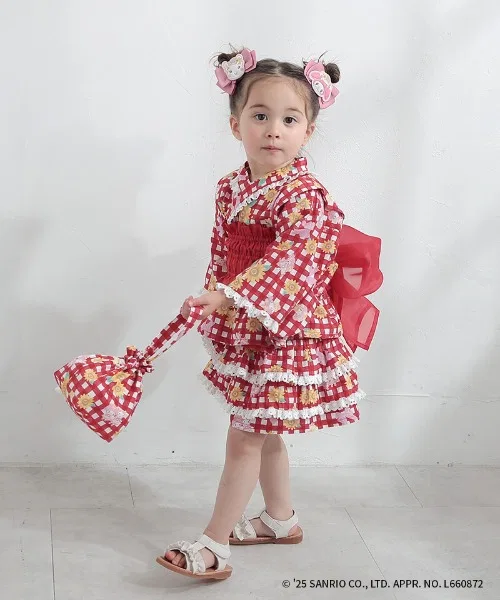 Детский комплект одежды для лета My Melody 4 предмета красный — фото 4