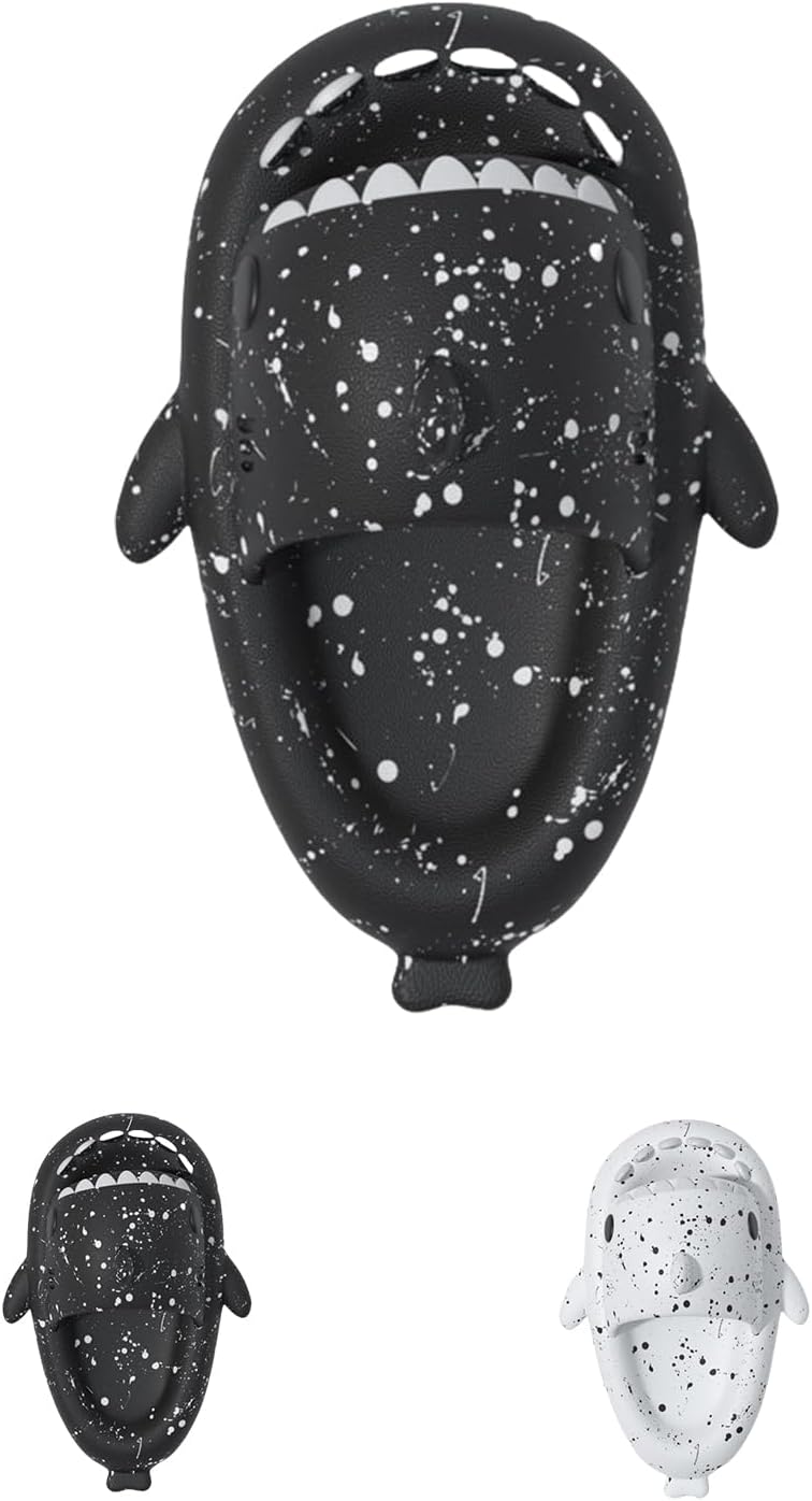 

Сланцы с пятнистым сиянием, противоскользящие и быстросохнущие с облаками звездного неба, градиентные сланцы-акулы унисекс Generic, черный