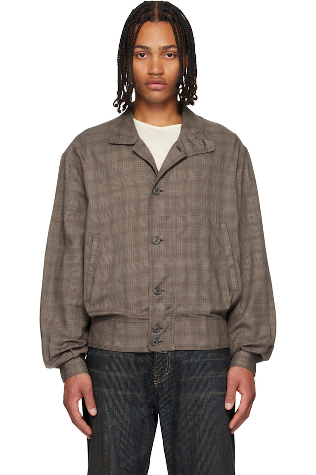 

Our Legacy Коричневая куртка-бомбер, имитирующая коричневый цвет