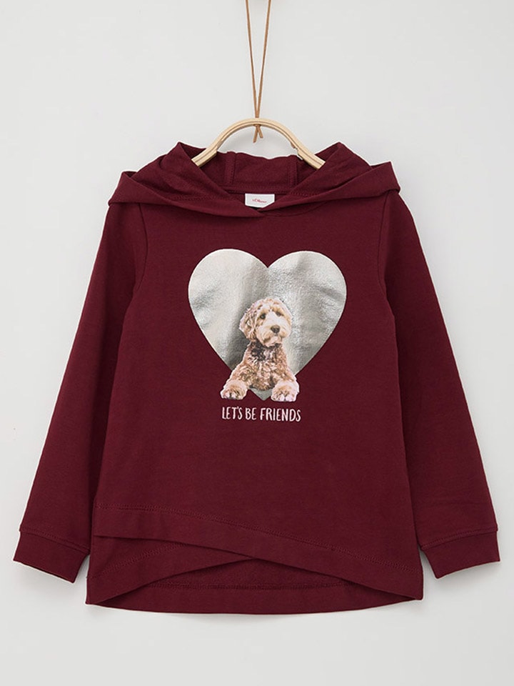 

Пуловер с капюшоном s.Oliver Hoodie, бордо