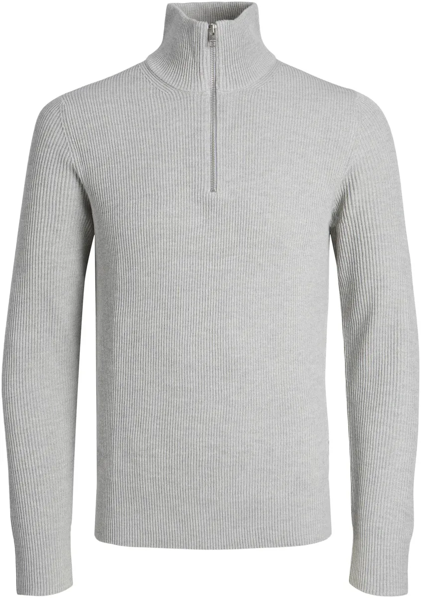 

Свитер с воротником стойкой Jack & Jones "JPRCCPERFECT KNIT HALF ZIP SN", серый