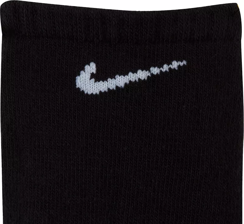 Мужские носки для гольфа Nike Dri-FIT на каждый день с мягкой подкладкой для тренировок без выступлений — 3 шт, черный — фото 4
