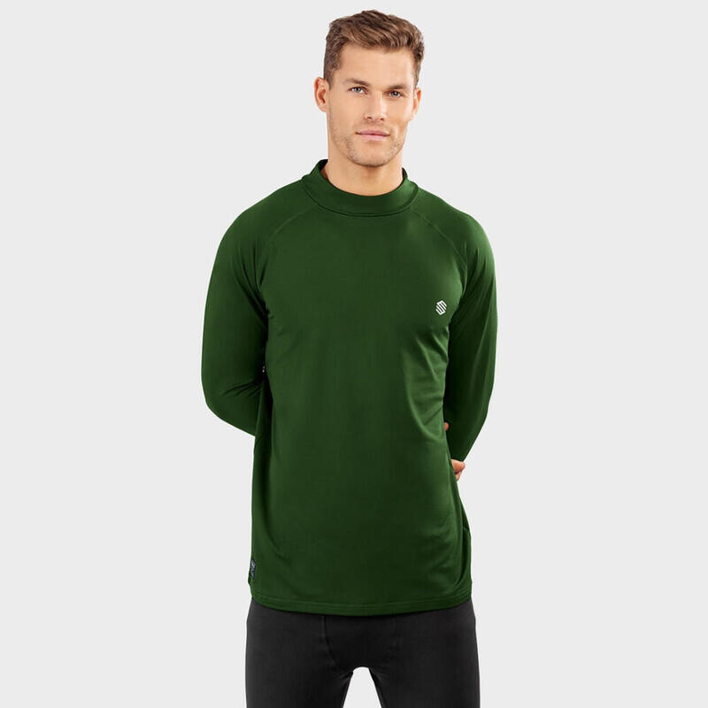 

Мужское термобелье для лыж и снега рубашка Slush Green Military Green SIROKO, цвет verde