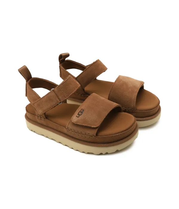 Кожаные сандалии с золотой звездой Ugg, коричневый — фото 3