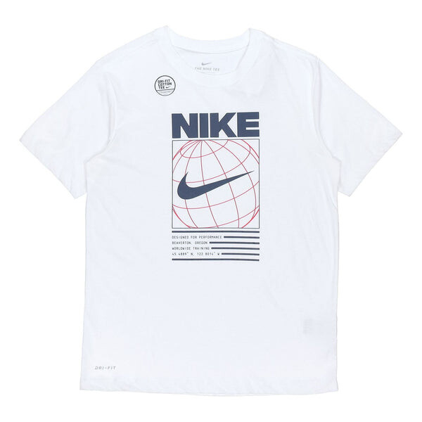 

Футболка Dri Fit с геометрическим узором и логотипом, быстросохнущие спортивные Футболка для мужчин Nike, белый