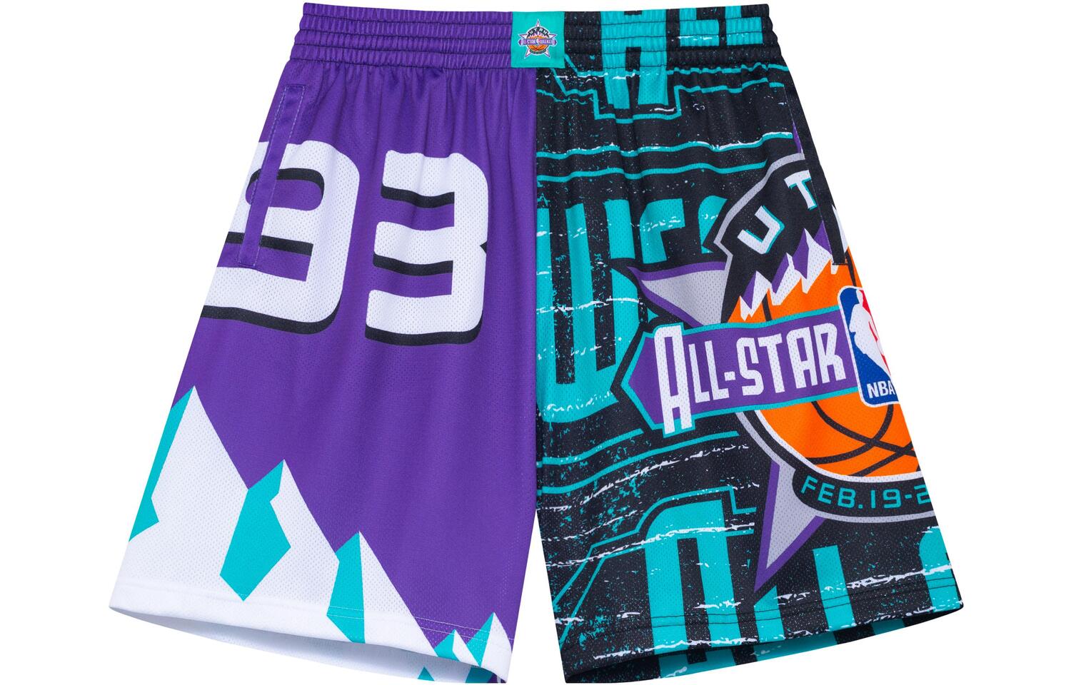 

Повседневные шорты мужские разноцветные фиолетовые синие Mitchell Ness