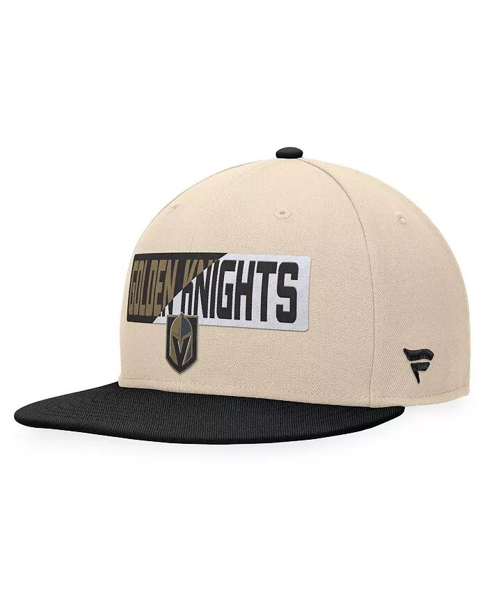 

Мужская кремово-черная бейсболка Vegas Golden Knights Goalaso Snapback Fanatics