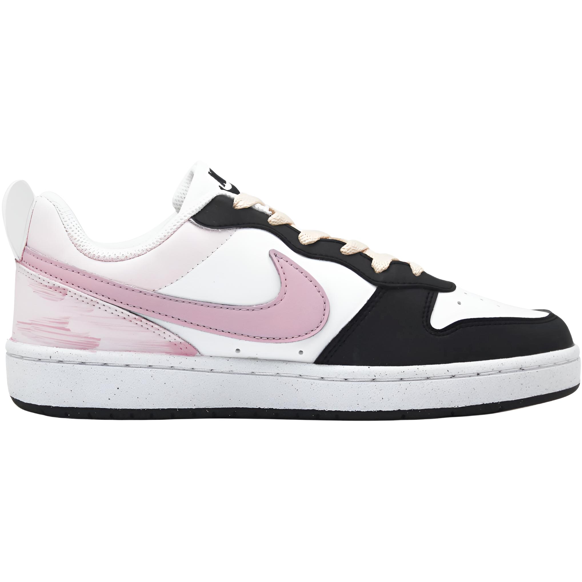 Nike Низкие кеды Court Borough Pink Leopard Phantom из синтетической кожи с противоскользящим и износостойким покрытием — фото 3