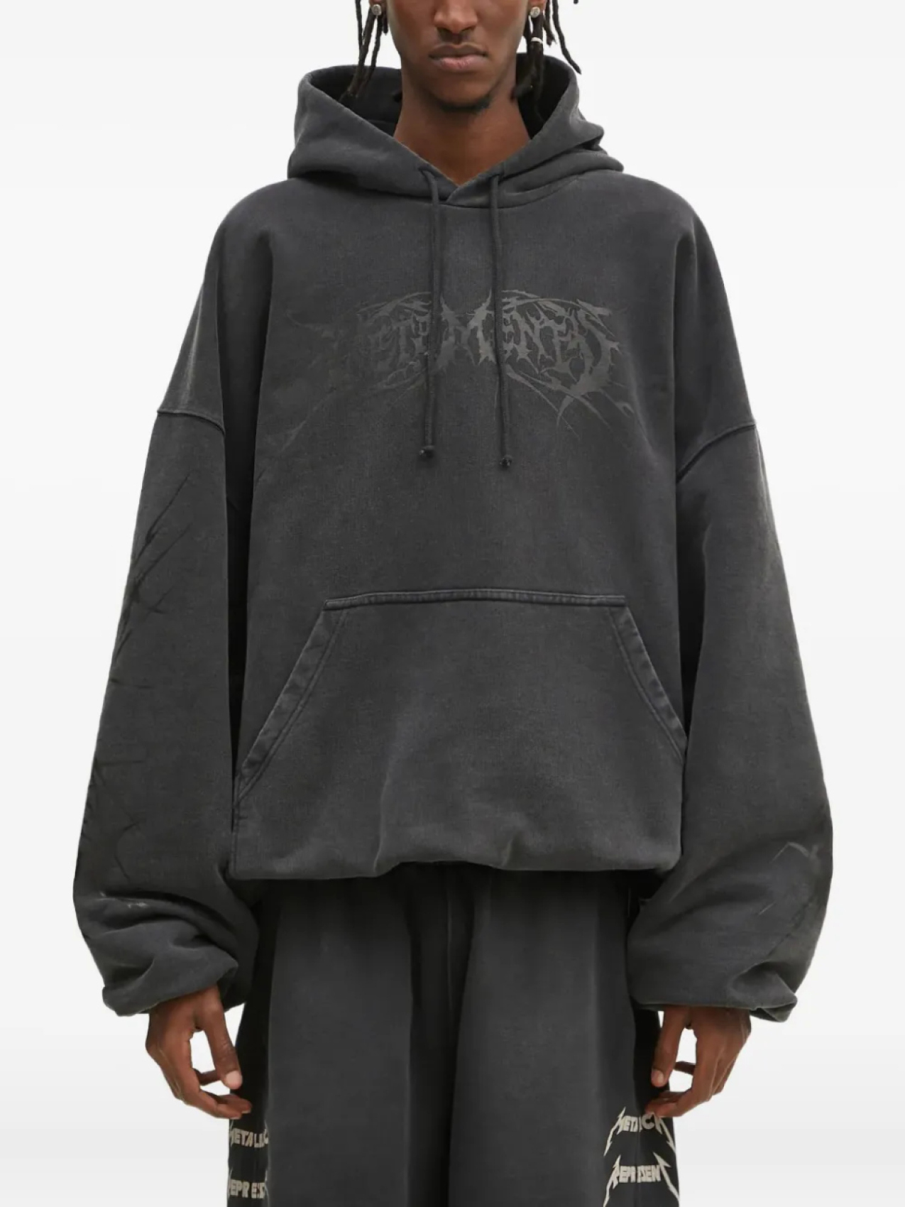 

Толстовка с логотипом Death Metal VETEMENTS, серый