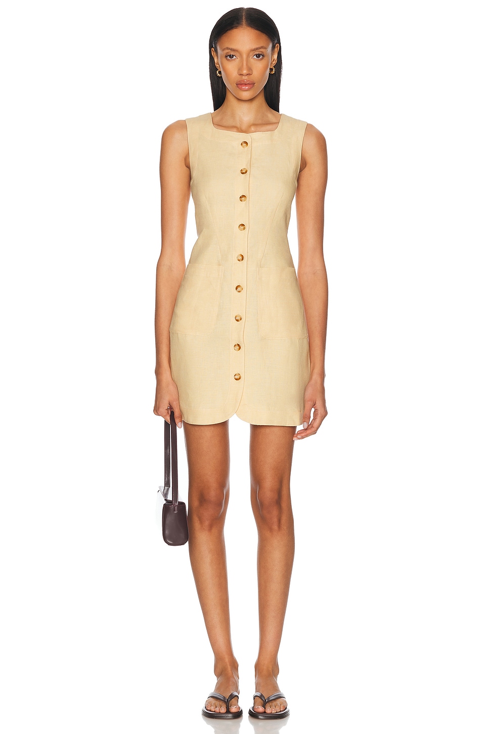 

Мини-платье Emma с отложным воротником Posse, Dusty Citron