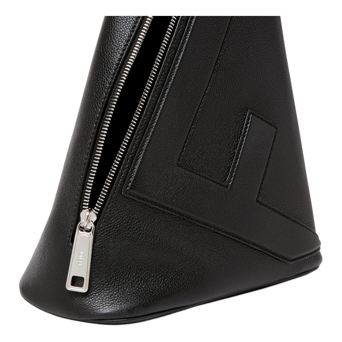 FENDI Кожаная сумка через плечо ROMA Grain Leather Large мужская черная — фото 4