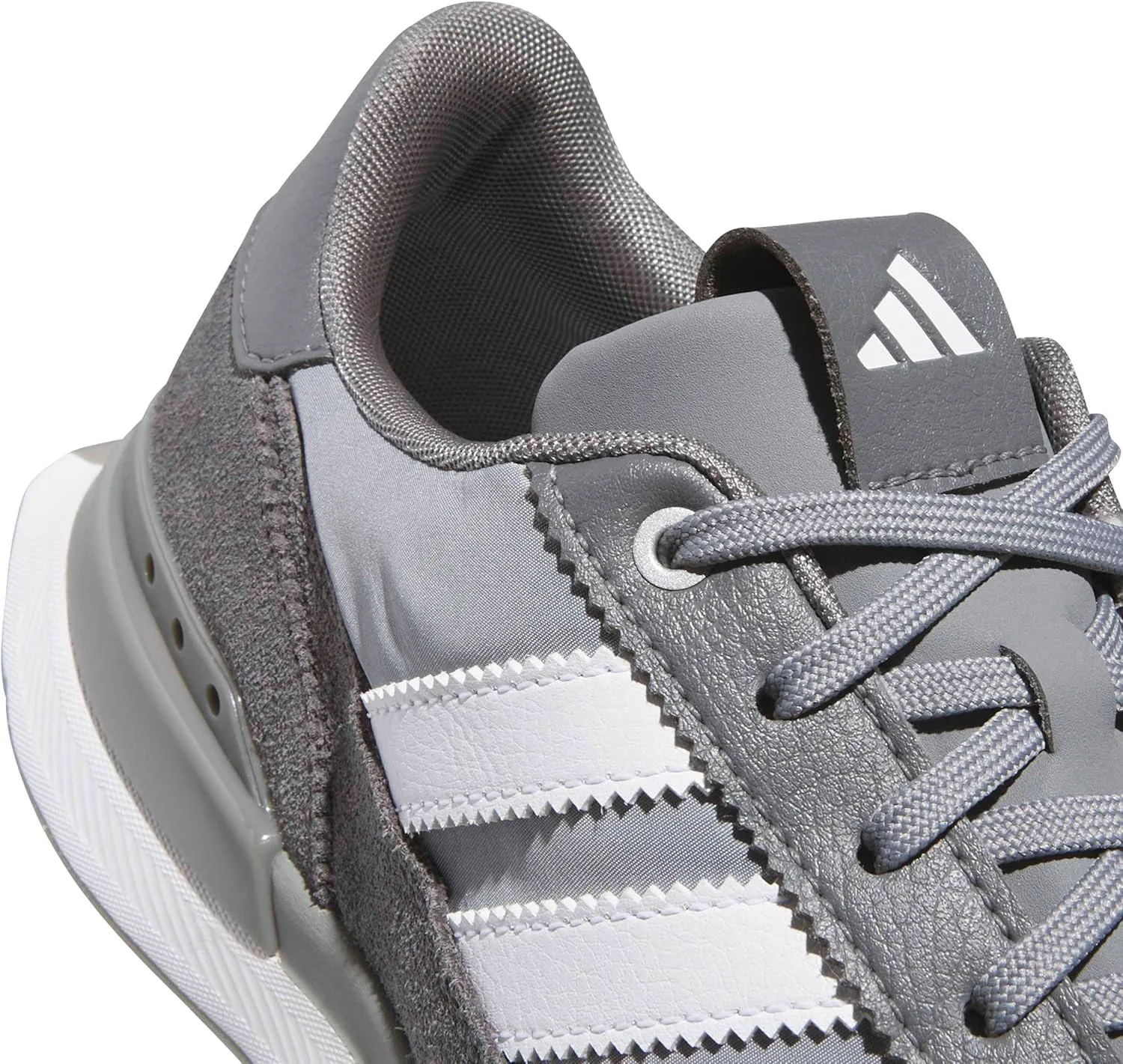 Мужские гольф-кроссовки Adidas Golf S2G 26 из текстиля без шипов, серый/белый — фото 3