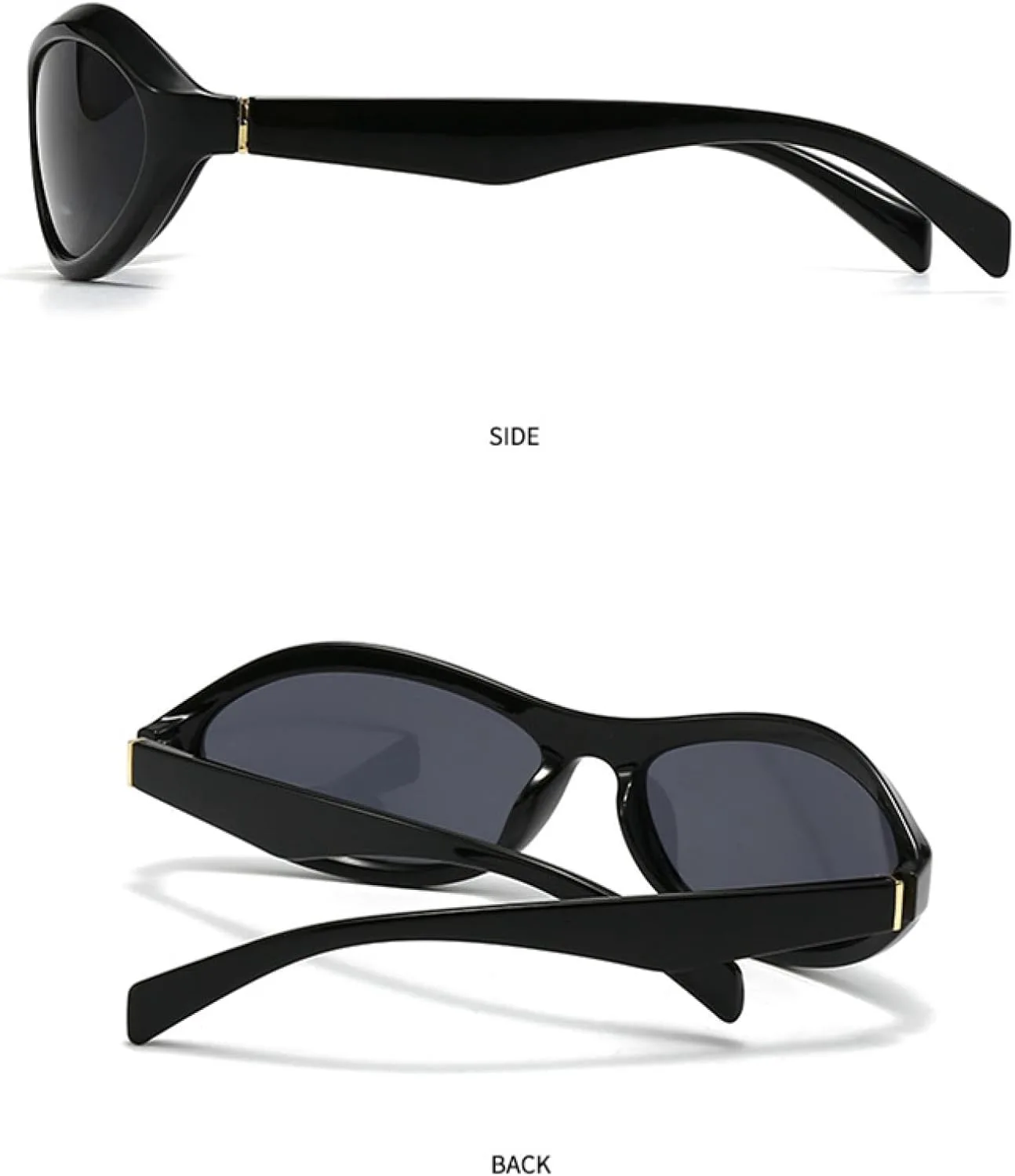 

Маленькие овальные солнцезащитные очки «кошачий глаз» для женщин и мужчин, роскошные, модные, в стиле ретро-панк, с защитой от УФ-излучения UV400 TVTBBVV, C1blackgray