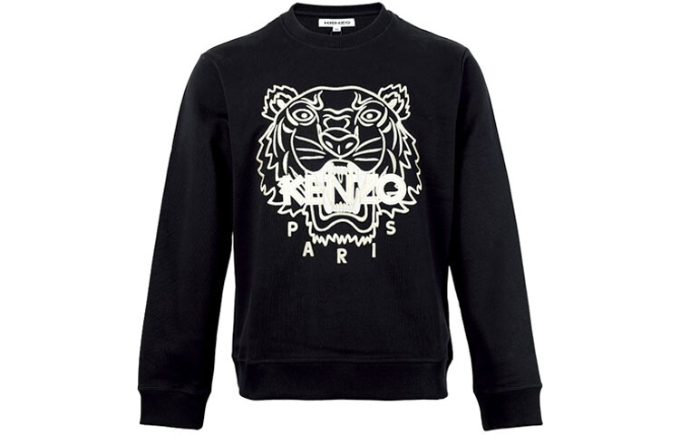 

Толстовка мужская Kenzo с принтом логотипа, черный / белый
