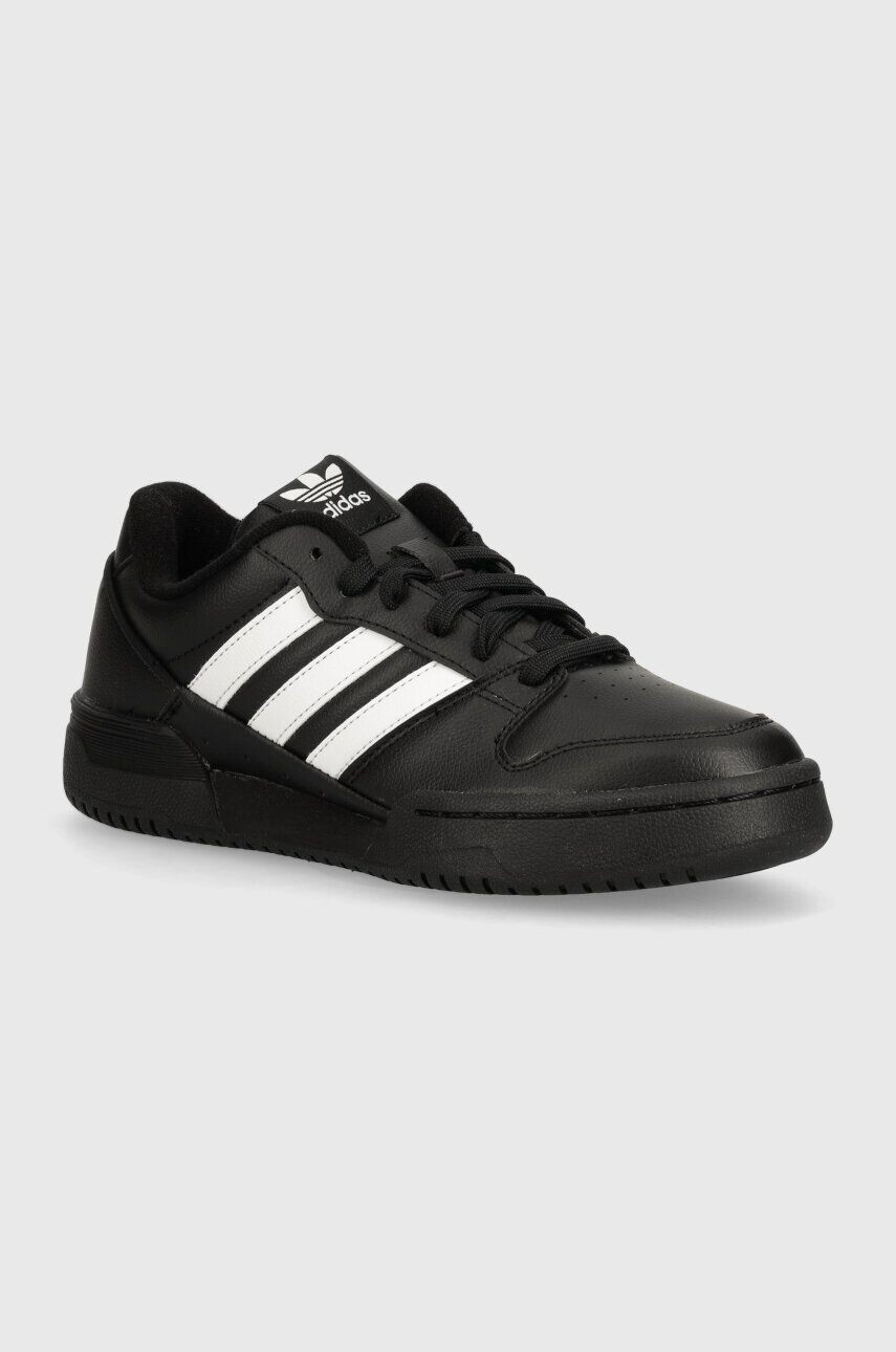 Кожаные кроссовки adidas Originals Team Court 2 STR, черный — фото 2