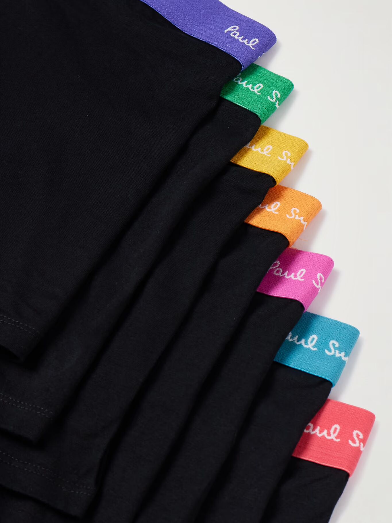 

Упаковка из семи пар трусов-боксеров из органического хлопкового джерси PAUL SMITH, черный