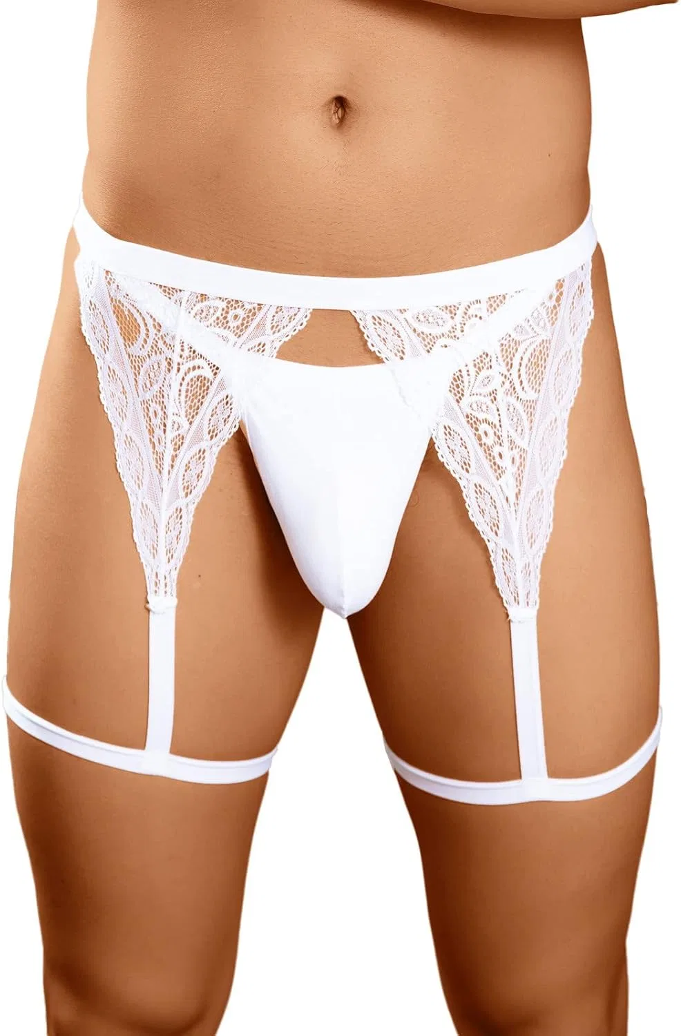 Трусы мужские кружевные, White