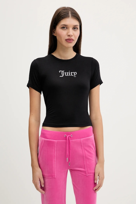 

Футболка облегающая прозрачная Juicy Couture, черный