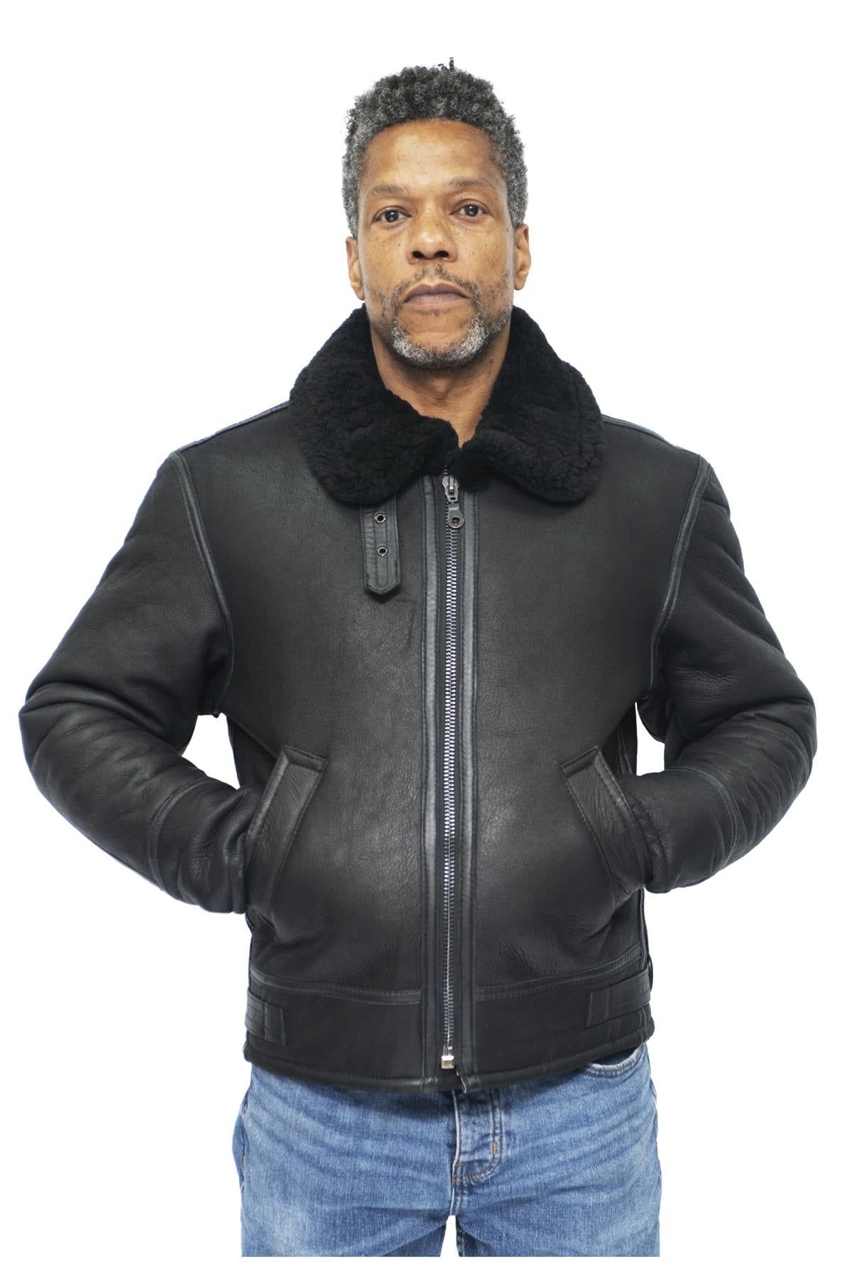 

Куртка Infinity Leather Aviator B3 WW2, черный