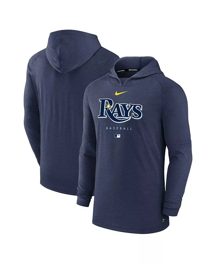 

Мужской трикотажный худи из трикотажной ткани Heather Navy Tampa Bay Rays Authentic Collection Early Work с эффектом три-бленда для оптимальной производительности Nike