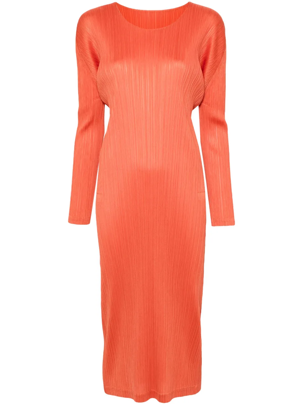 

Плиссированное платье миди Pleats Please Issey Miyake, оранжевый