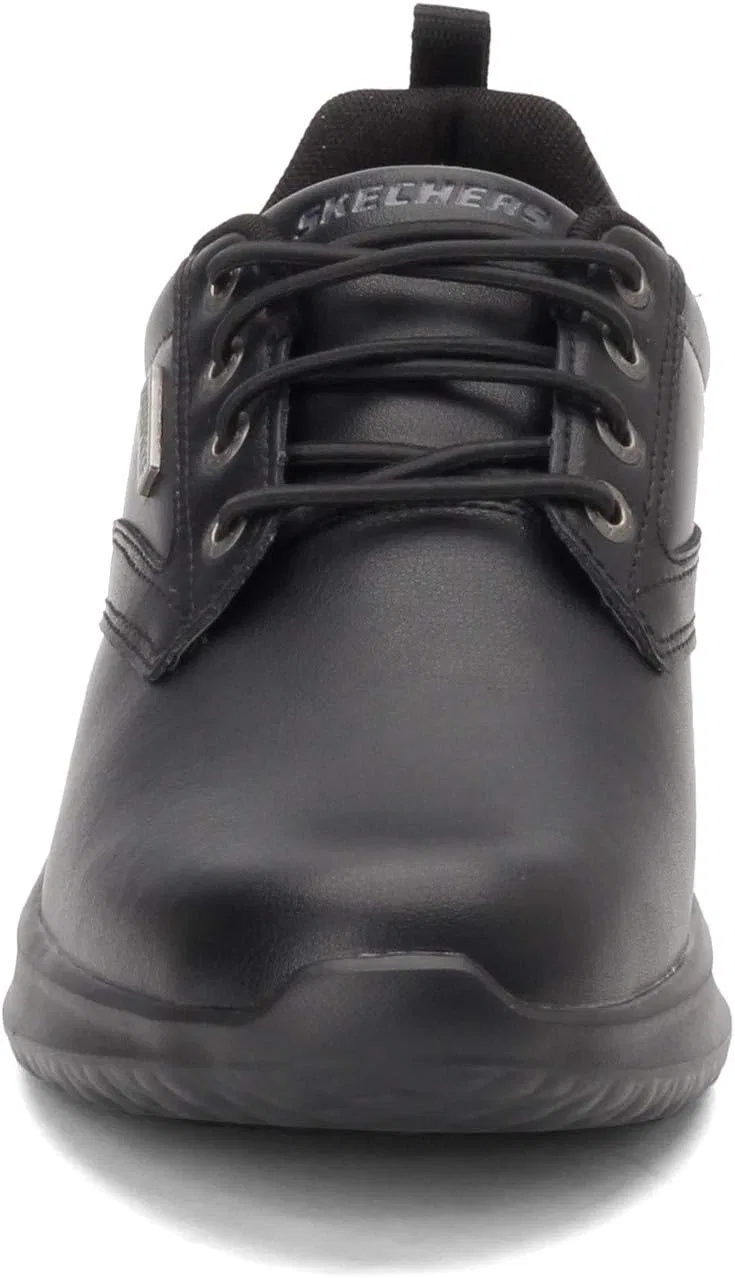Кроссовки Skechers Men's Delson-Antigo-65693 Oxfords, 39.5 EU, Black Leather 2 — фото 3