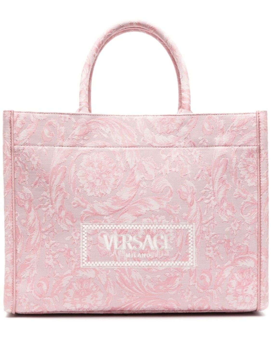 

Сумка-тоут Versace Athena с принтом, розовый