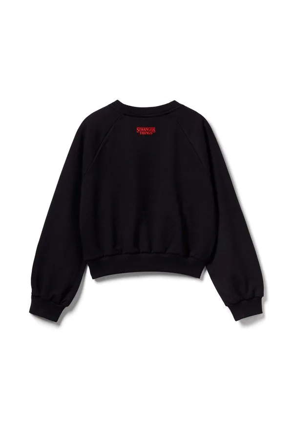 Укороченная толстовка stranger things United Colors Of Benetton, Black — фото 2