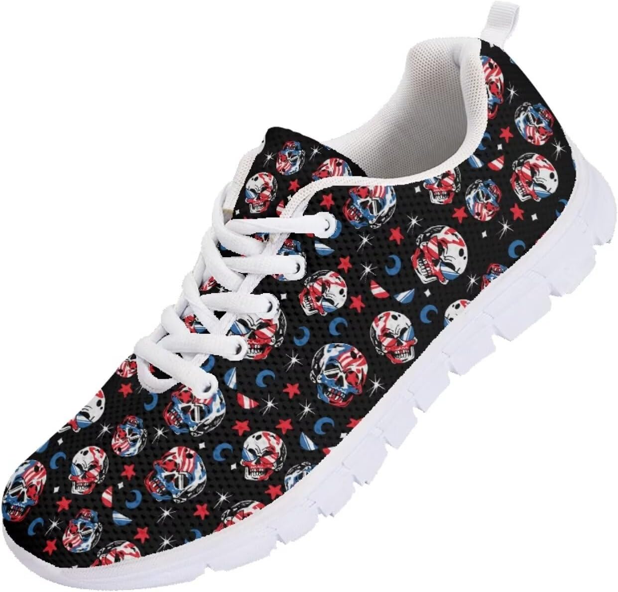 

Мужские кроссовки Funnydude Funny Print для прогулок, тенниса, легкие повседневные кеды для спортзала, путешествий и работы, Cool Skull