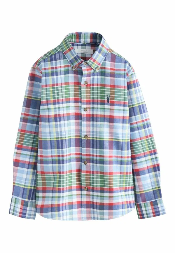Рубашка в клетку «оксфорд» с длинными рукавами, стандартного кроя Next, Blue Preppy Check