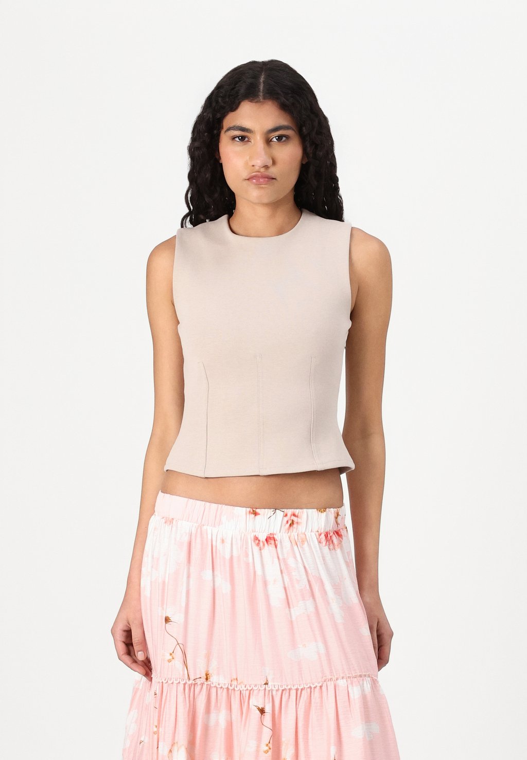 

Топ TIGHT Gina Tricot, бежевый